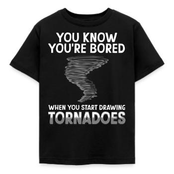 Drôle Science Humour Nerd Geek Tornade - T-shirt Enfant - noir - Devant - AI Model Kid Female (0cm)