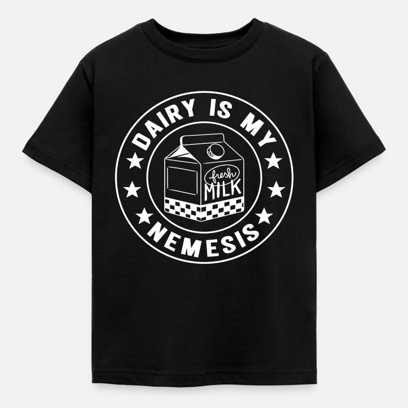 Lactose intolerance Lactose intolerant - Kids' T-Shirt - black