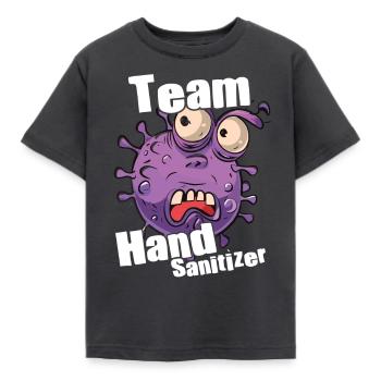 Hand sanitizer Hand washing - Kids' T-Shirt - dark grey - Front - AI Model Kid Female (0cm)