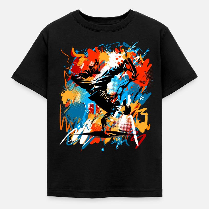 Breakdance - Kinder T-Shirt - Schwarz