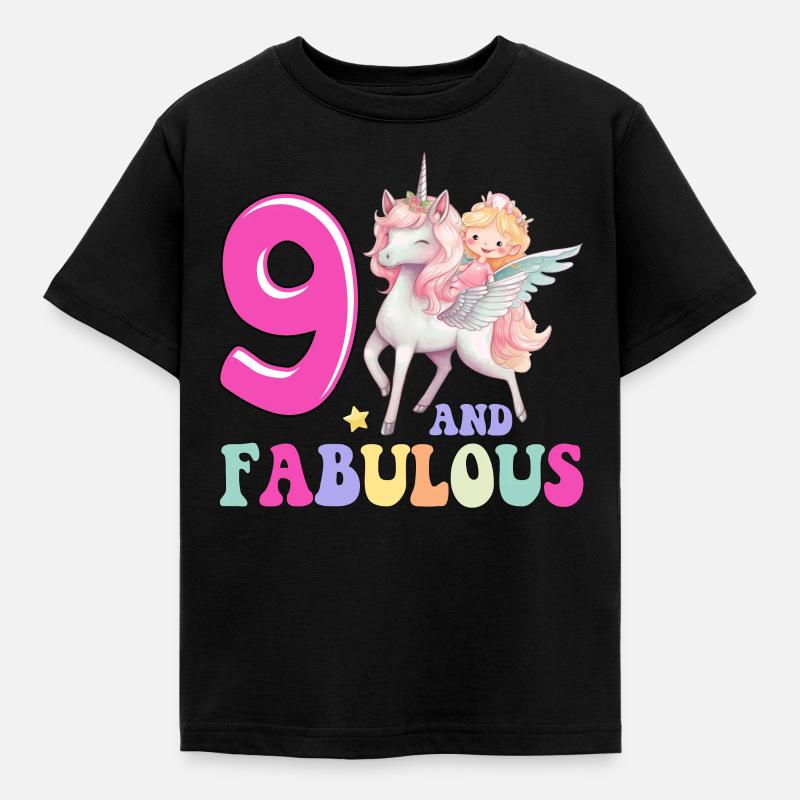 9 Et Fabuleux - T-shirt Enfant - noir