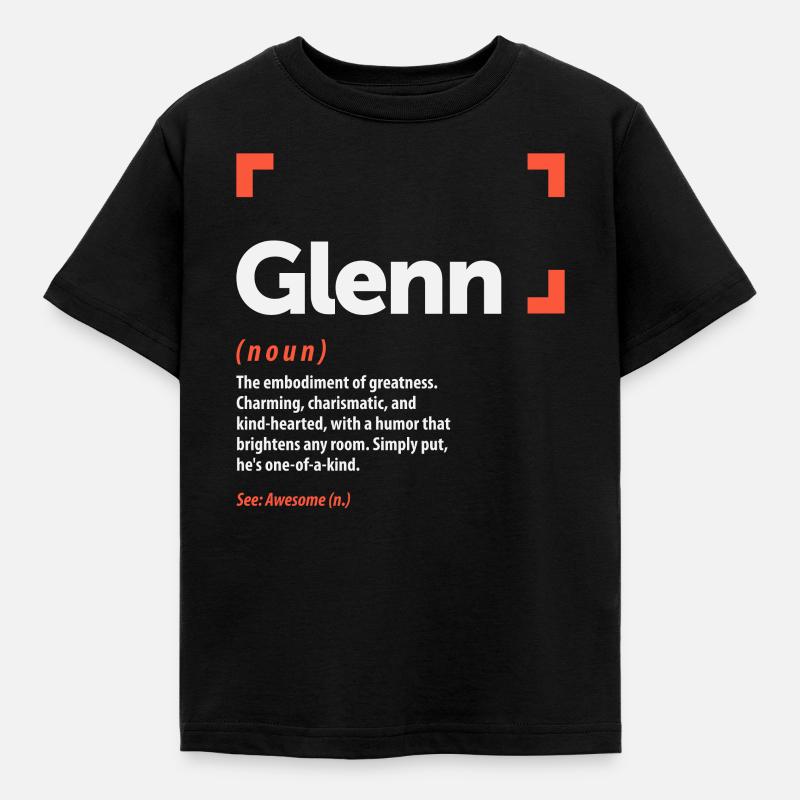 Glenn Definition Personalized Name Glenn - Kids' T-Shirt - black