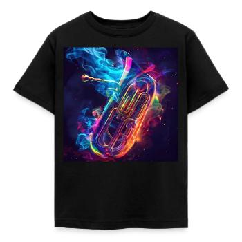 Tuba - Kinder T-Shirt - Schwarz - Vorne - AI Model Kid Female (0cm)