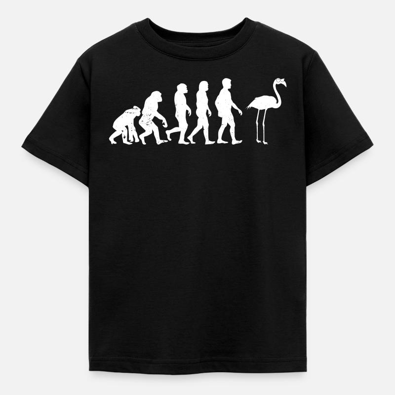 Flamant rose Evolution Flamingo - T-shirt Enfant - noir