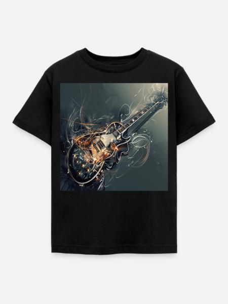 Gitarre - Kinder T-Shirt - Schwarz