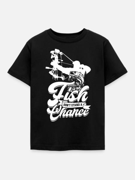 Bogenfischer Bogenfischen Bogenangeln - Kinder T-Shirt - Schwarz