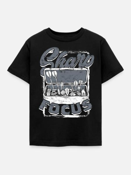 Bogenfischer Bogenfischen Bogenangeln - Kinder T-Shirt - Schwarz