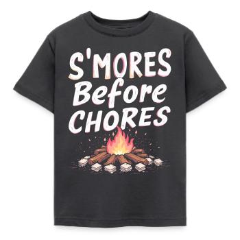 Feuerstellen-hinterhof-zusammenkünfte Im - Kinder T-Shirt - Dunkelgrau - Vorne - AI Model Kid Female (0cm)
