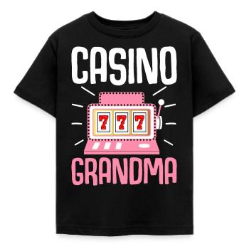 Casino Granny Slot Machine Casino Lover - Kids' T-Shirt - black - Front - AI Model Kid Female (0cm)