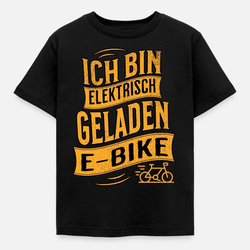 E-Bike E-Biker - Kinder T-Shirt - Schwarz