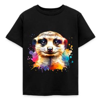 Erdmännchen - Kinder T-Shirt - Schwarz - Vorne - AI Model Kid Female (0cm)
