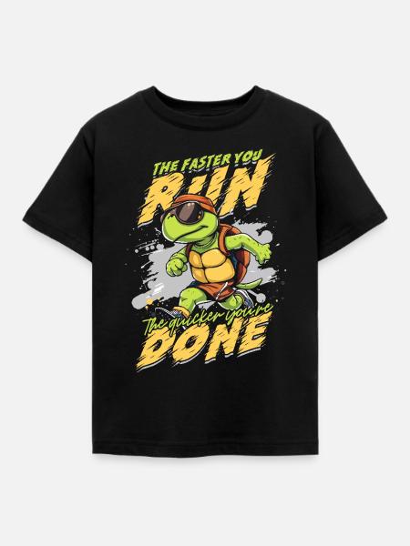 Sprint Leichtathletik Sprinten - Kinder T-Shirt - Schwarz