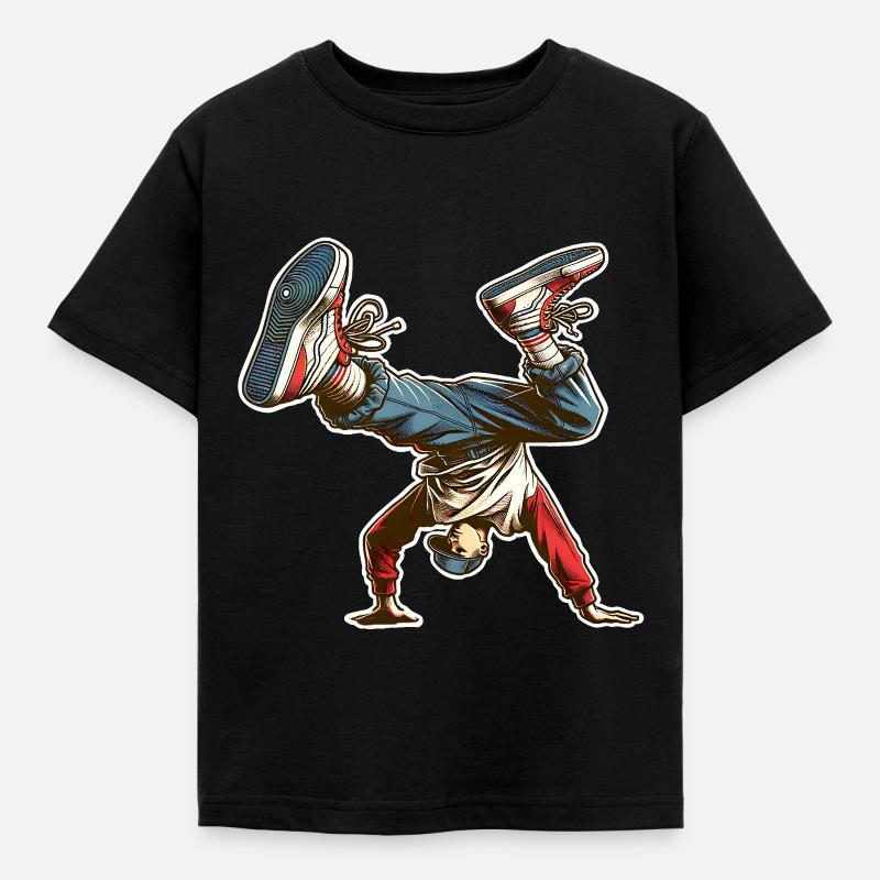 Breakdance - Kinder T-Shirt - Schwarz