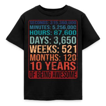 10 Jahre alt! Geburtstagsgeschenk 10. Geburtstag - Kinder T-Shirt - Schwarz - Vorne - AI Model Kid Female (0cm)