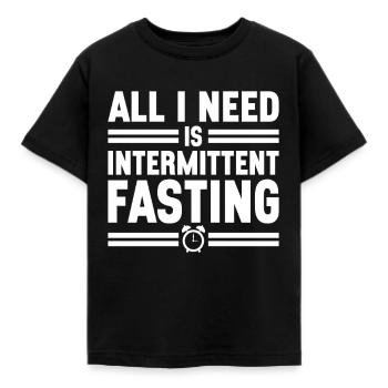 Intermittent fasting Intermittent fasting - Kids' T-Shirt - black - Front - AI Model Kid Female (0cm)