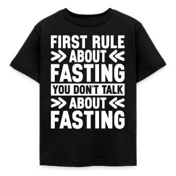 Intermittent fasting Intermittent fasting - Kids' T-Shirt - black - Front - AI Model Kid Female (0cm)