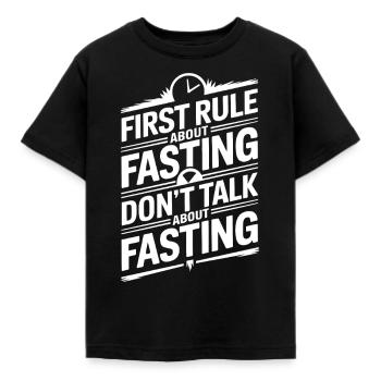 Intermittent fasting Intermittent fasting - Kids' T-Shirt - black - Front - AI Model Kid Female (0cm)