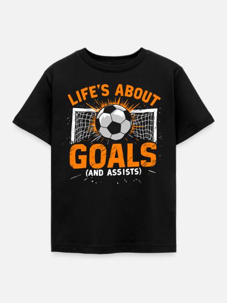 Fußball, Fußballer, Fussballspieler Junge - Kinder T-Shirt - Schwarz