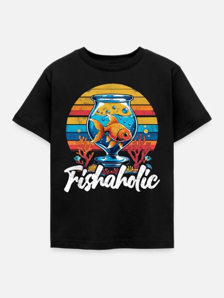 Aquarium Aquaristik - Kinder T-Shirt - Schwarz