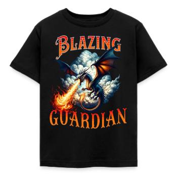 Fire Dragon Blazing Guardian - Kids' T-Shirt - black - Front - AI Model Kid Female (0cm)