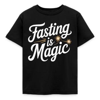 Intermittent fasting Intermittent fasting - Kids' T-Shirt - black - Front - AI Model Kid Female (0cm)
