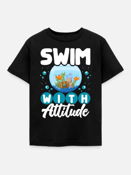 Aquarium Aquaristik - Kinder T-Shirt - Schwarz