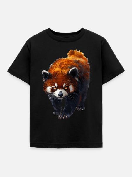 Roter Panda - Kinder T-Shirt - Schwarz