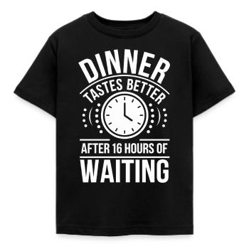 Intermittent fasting Intermittent fasting - Kids' T-Shirt - black - Front - AI Model Kid Female (0cm)
