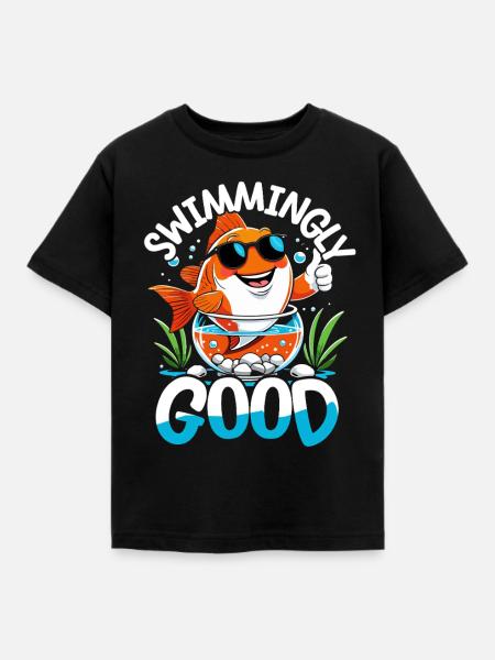 Aquarium Aquaristik - Kinder T-Shirt - Schwarz