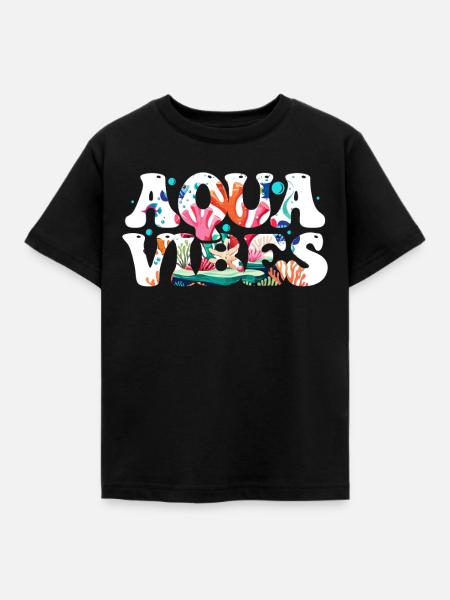 Aquarium Aquaristik - Kinder T-Shirt - Schwarz