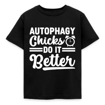 Intermittent fasting Intermittent fasting - Kids' T-Shirt - black - Front - AI Model Kid Female (0cm)