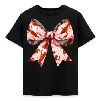 Coquette Bogen Langusten Flusskrebs Muttertag Rosa - Kinder T-Shirt - Schwarz - Vorne - AI Model Kid Female (0cm)