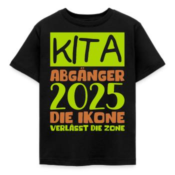 Abschied Kindergarten 2025 Geschenk Mädchen Jungen - Kinder T-Shirt - Schwarz - Vorne - AI Model Kid Female (0cm)