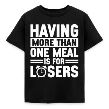 Intermittent fasting Intermittent fasting - Kids' T-Shirt - black - Front - AI Model Kid Female (0cm)
