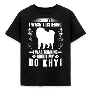 Pensée de Do Khyi Dogue tibétain Mastiff tibétain - T-shirt Enfant - noir - Devant - AI Model Kid Female (0cm)