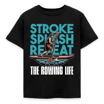 Aviron aquatique Splash Repeat Sports nautiques - T-shirt Enfant - noir - Devant - AI Model Kid Female (0cm)