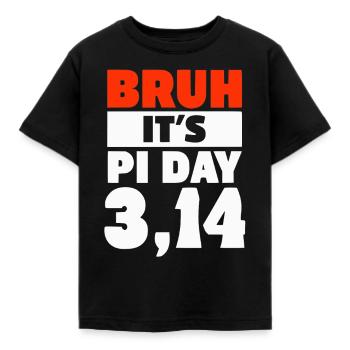 Pi Day Bruh - Kinder T-Shirt - Schwarz - Vorne - AI Model Kid Female (0cm)