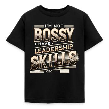 Ich bin nicht herrisch, ich habe - Kinder T-Shirt - Schwarz - Vorne - AI Model Kid Female (0cm)