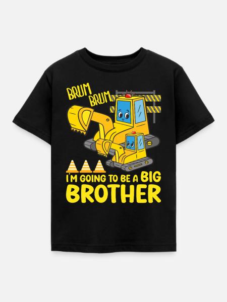 Gravemaskine Barn Klar Til At Blive Storebror - Børne-T-shirt - sort