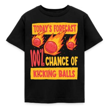 Kickball Players - Kids' T-Shirt - black - Front - AI Model Kid Female (0cm)