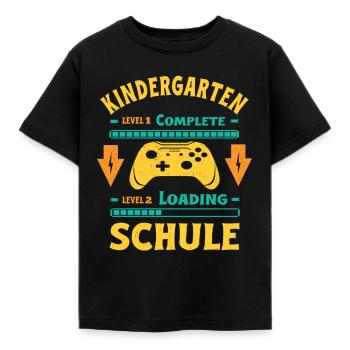 Kita Abgänger 2026 Kindergarten Level Complete - Kinder T-Shirt - Schwarz - Vorne - AI Model Kid Female (0cm)