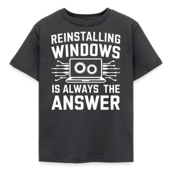 Administrator Support Nerd Computer Tech - Kids' T-Shirt - dark grey - Front - AI Model Kid Female (0cm)