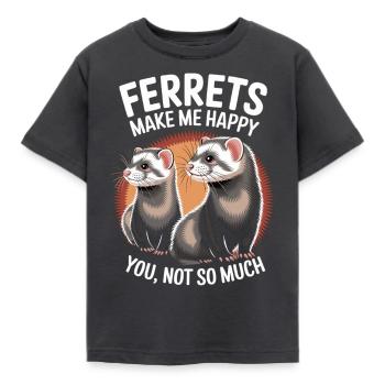 Frettchen-Shirt – Perfekt für Frettchen-Liebhaber - Kinder T-Shirt - Dunkelgrau - Vorne - AI Model Kid Female (0cm)