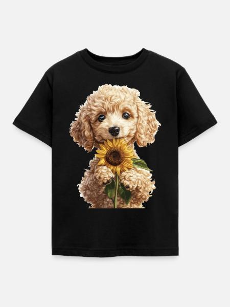 Pudel - Kinder T-Shirt - Schwarz