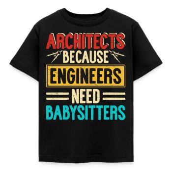 architecte - T-shirt Enfant - noir - Devant - AI Model Kid Female (0cm)