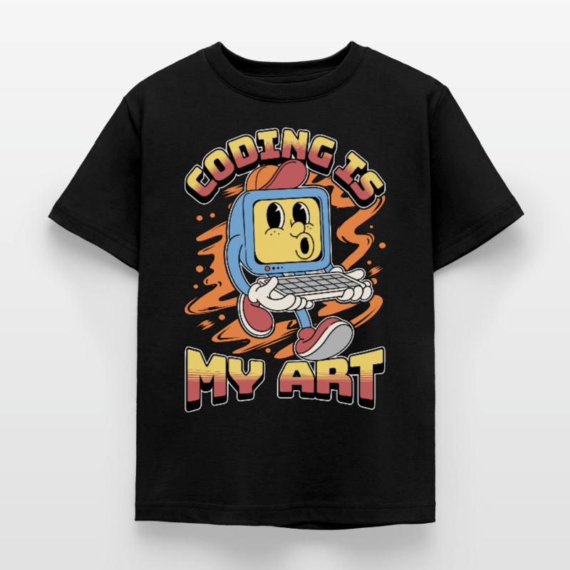 Coder Coding Is My Art Software Engineering Coders Kids' T-Shirt