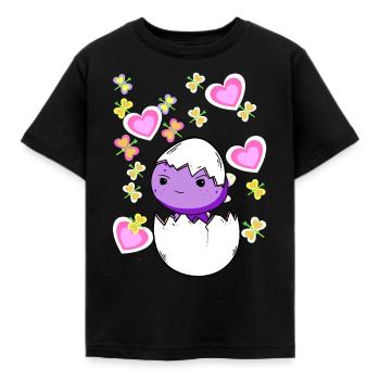 Dragon Pâques Oeuf Oeuf Coquille Dragon Enfant Bébé - T-shirt Enfant - noir - Devant - AI Model Kid Female (0cm)