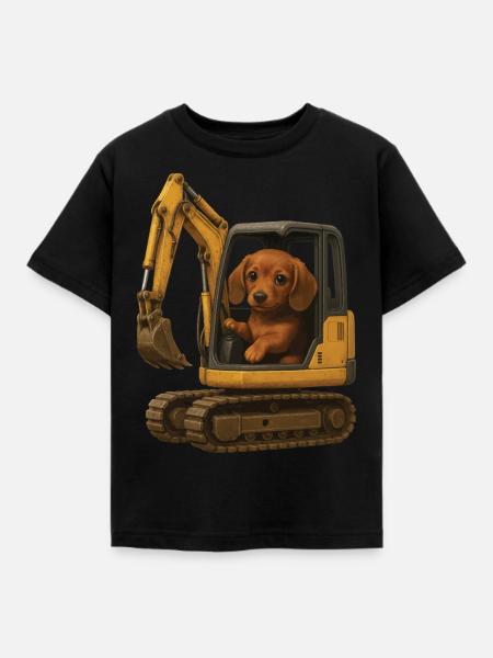 Dackel - Kinder T-Shirt - Schwarz