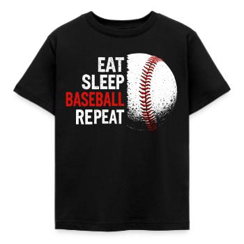 Baseball, Joueur De Baseball, Garçon, Joueur De Baseball - T-shirt Enfant - noir - Devant - AI Model Kid Female (0cm)