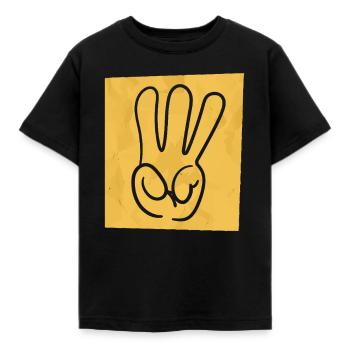 3rd Birthday, 3 Years Old Young Girl, 3 Fingers - Kids' T-Shirt - black - Front - AI Model Kid Female (0cm)